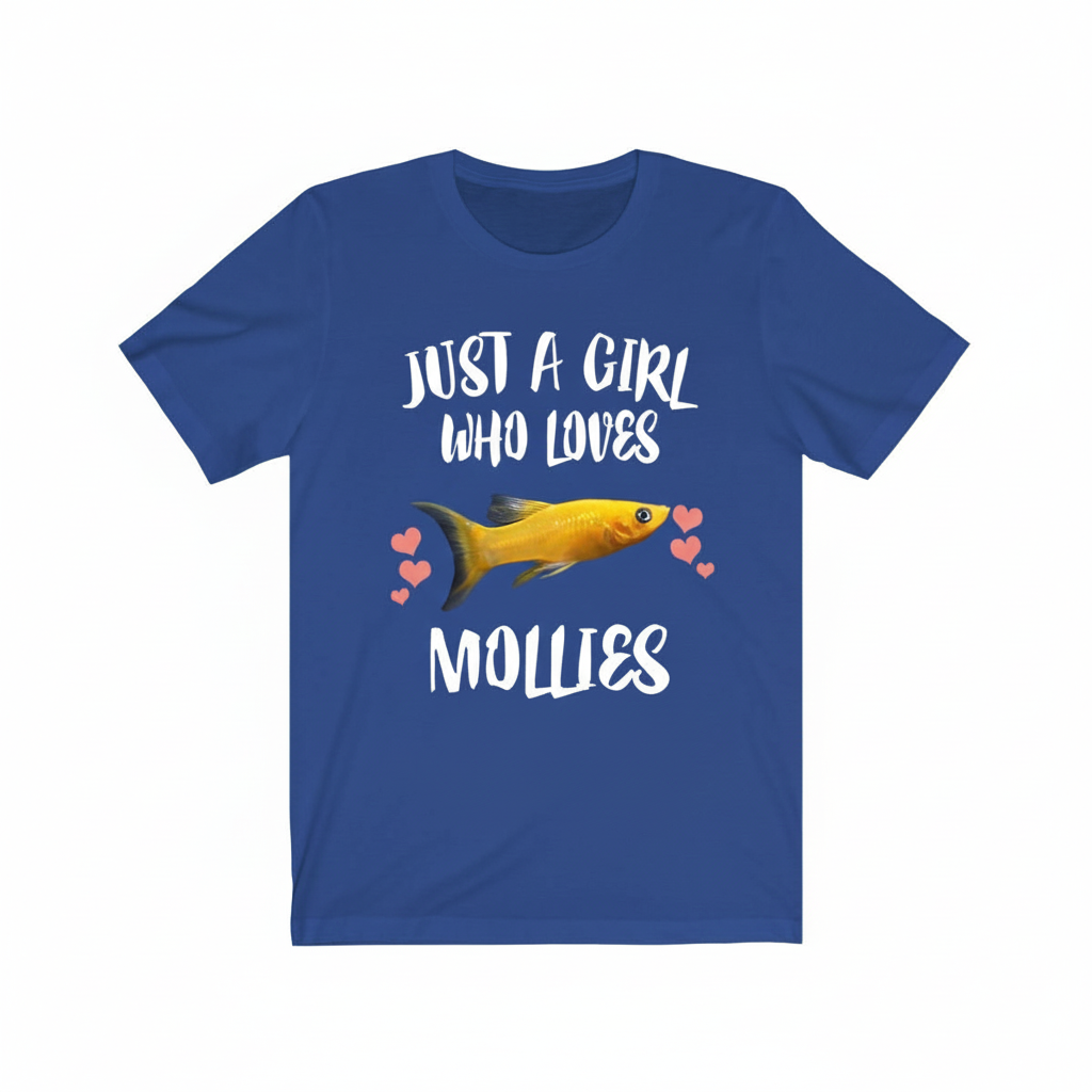 Just A Girl Who Loves Mollies Fish Shirt - molly fish print design