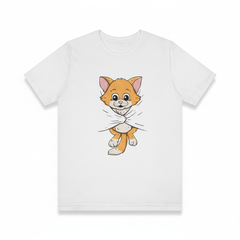Cats Kitten Behind Peeking Shirt - kitten print design