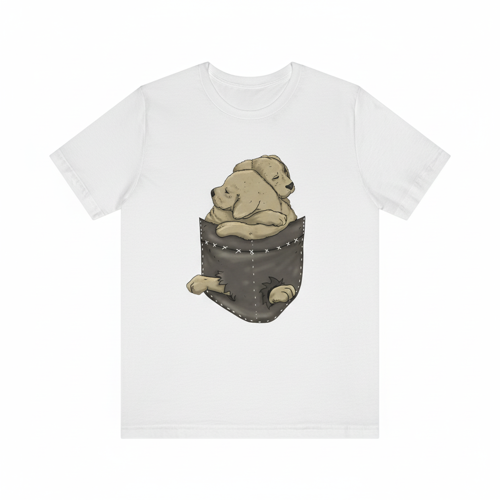 Dog Puppy In A Pocket Shirt - puppy print design