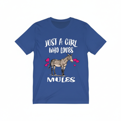Just A Girl Who Loves Mules Shirt - mule print design