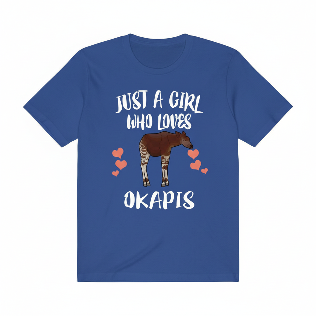 Just A Girl Who Loves Okapis Shirt - okapi print design