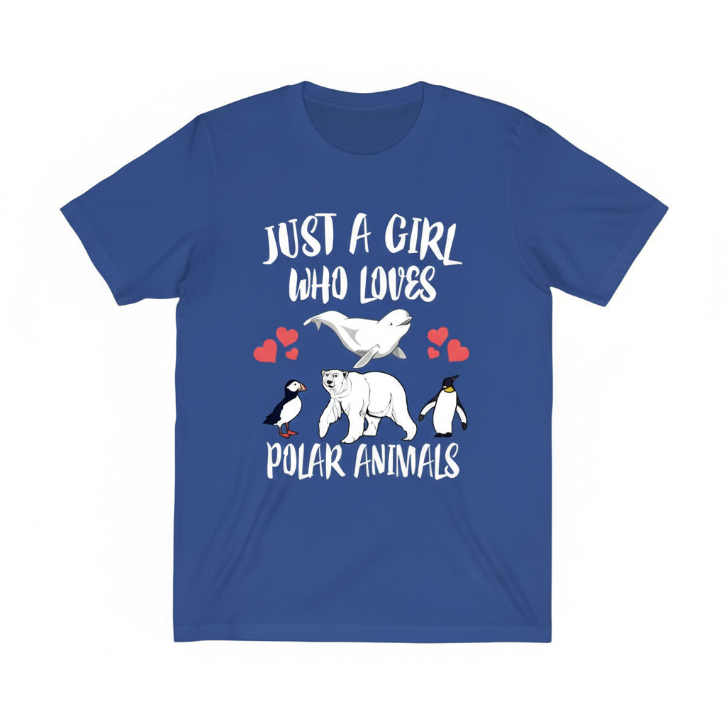 Just A Girl Who Loves Polar Animals Shirt - polar animals print design