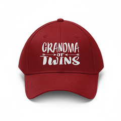 Grandma Of Twins Hat - grandma of twins embroidered twill cap