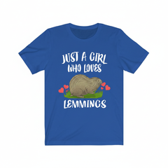 Just a girl who loves lemmings arctic rodent lover tee