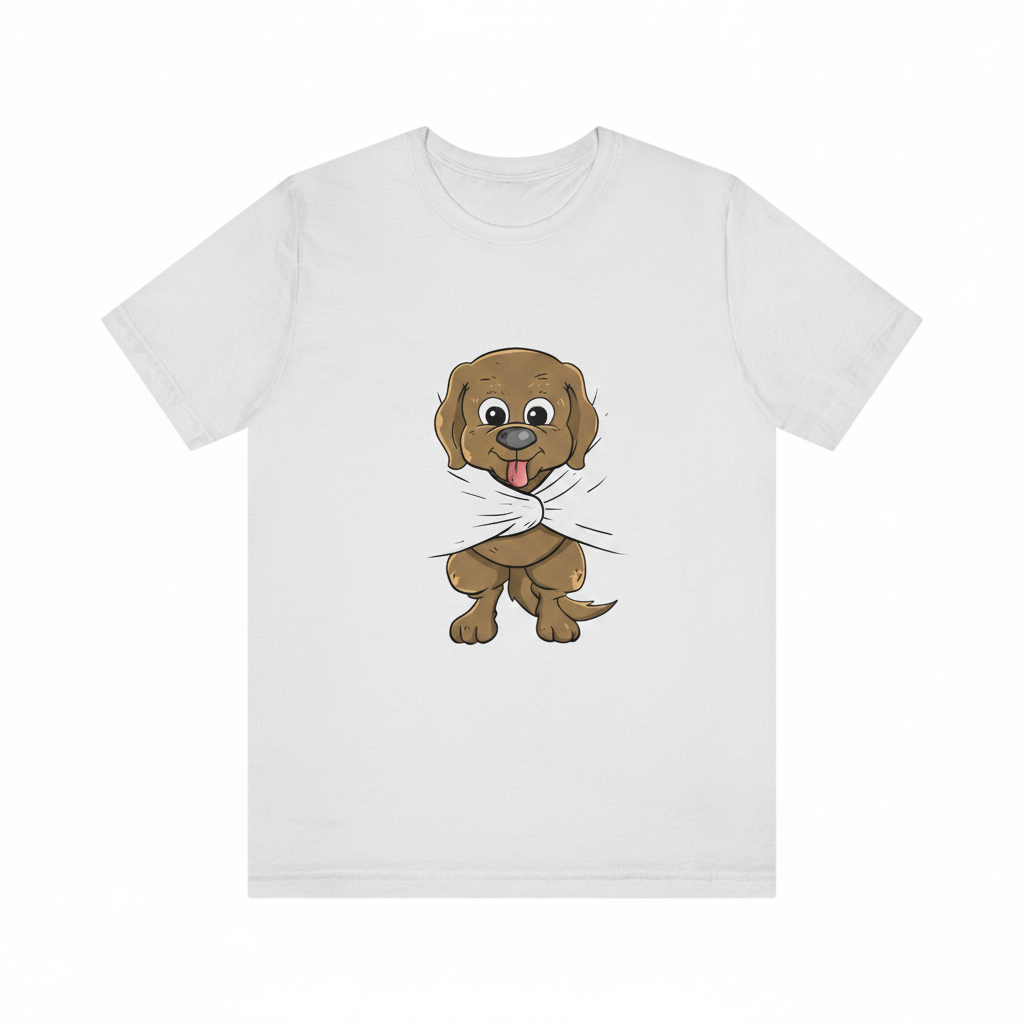 Dog Puppy Behind Peeking Shirt - puppy print design