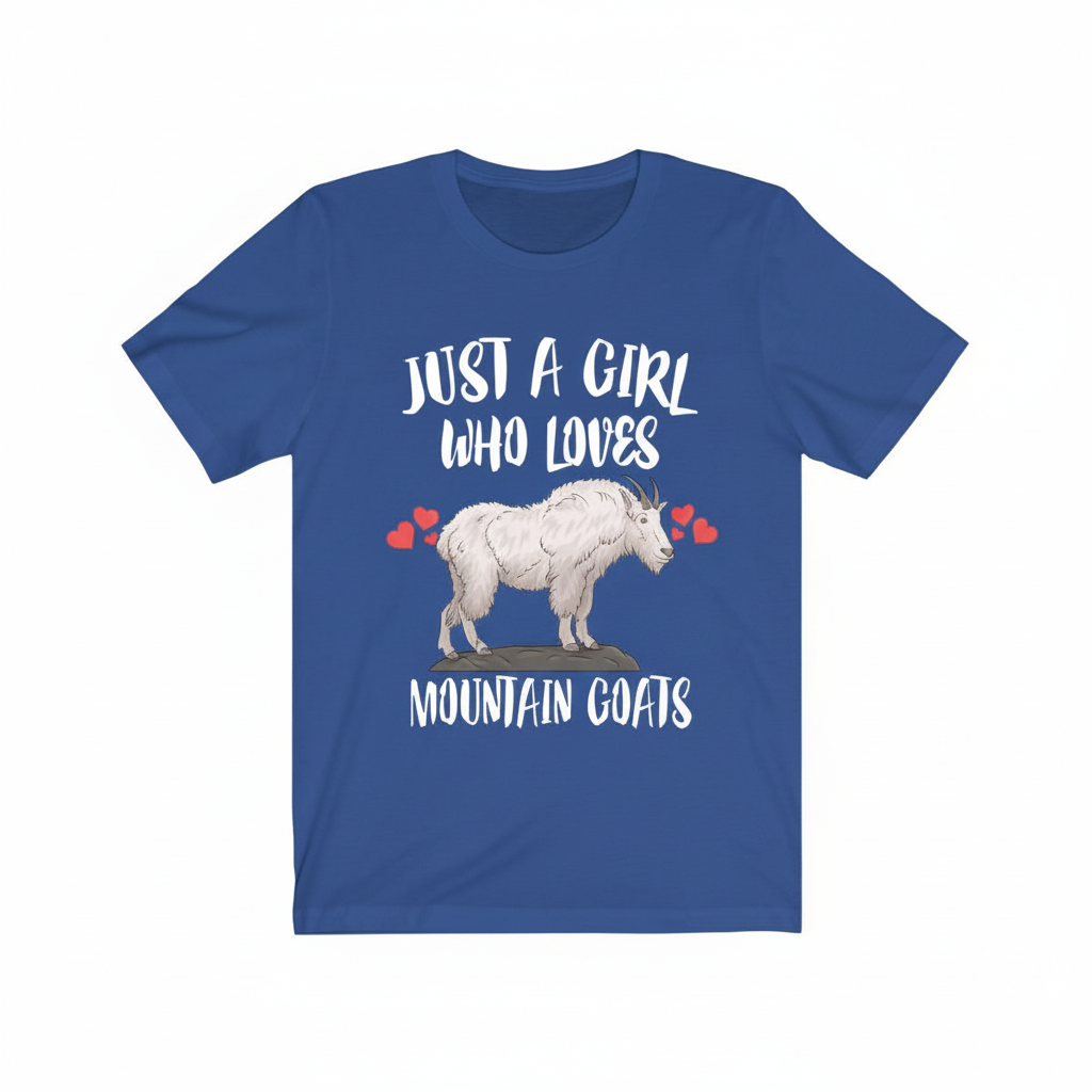 Just a girl who loves mountain goats alpine cliff climber tee