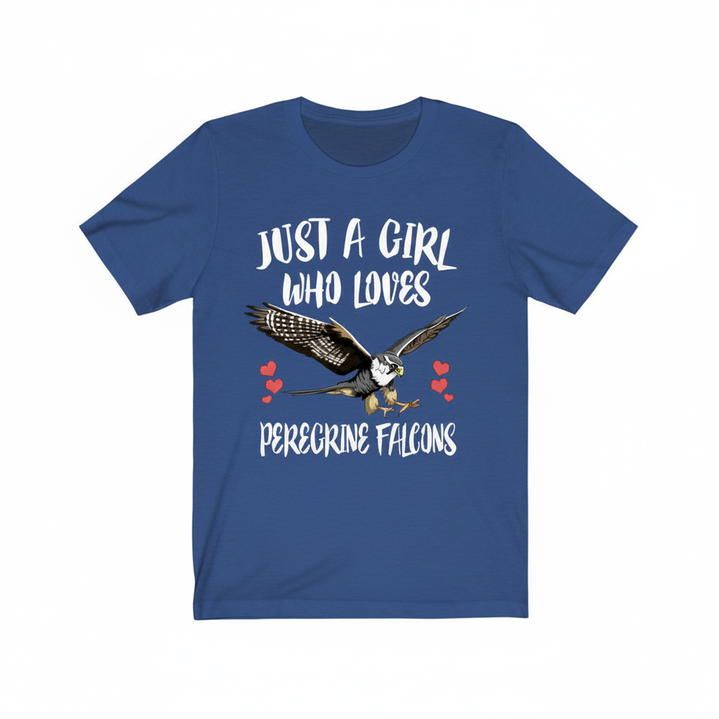 Just A Girl Who Loves Peregrine Falcons Shirt - Peregrine Falcon print design