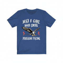Just A Girl Who Loves Peregrine Falcons Shirt - Peregrine Falcon print design