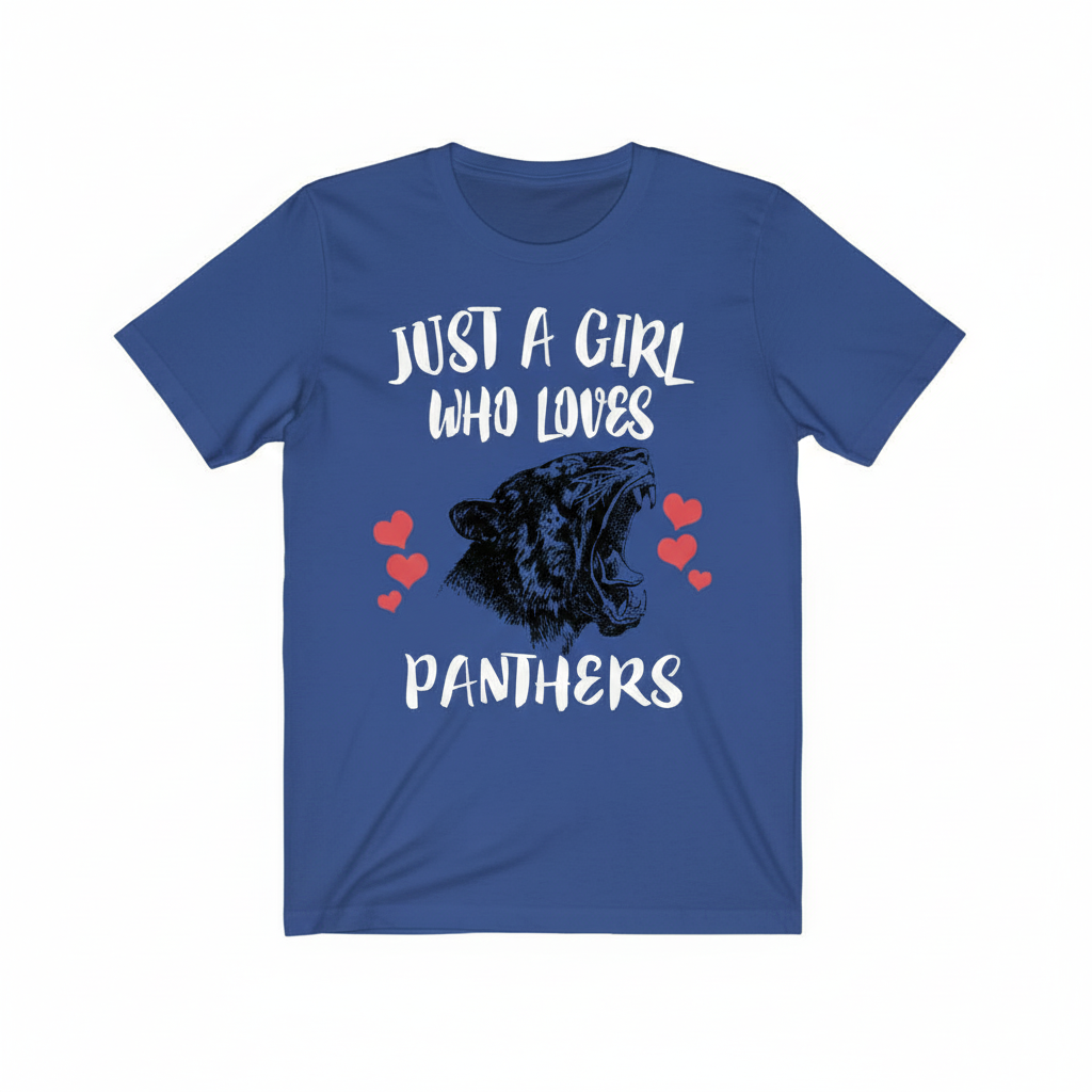 Just A Girl Who Loves Black Panthers Shirt - black panther print design
