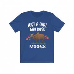 Just A Girl Who Loves Moose Shirt - moose print design