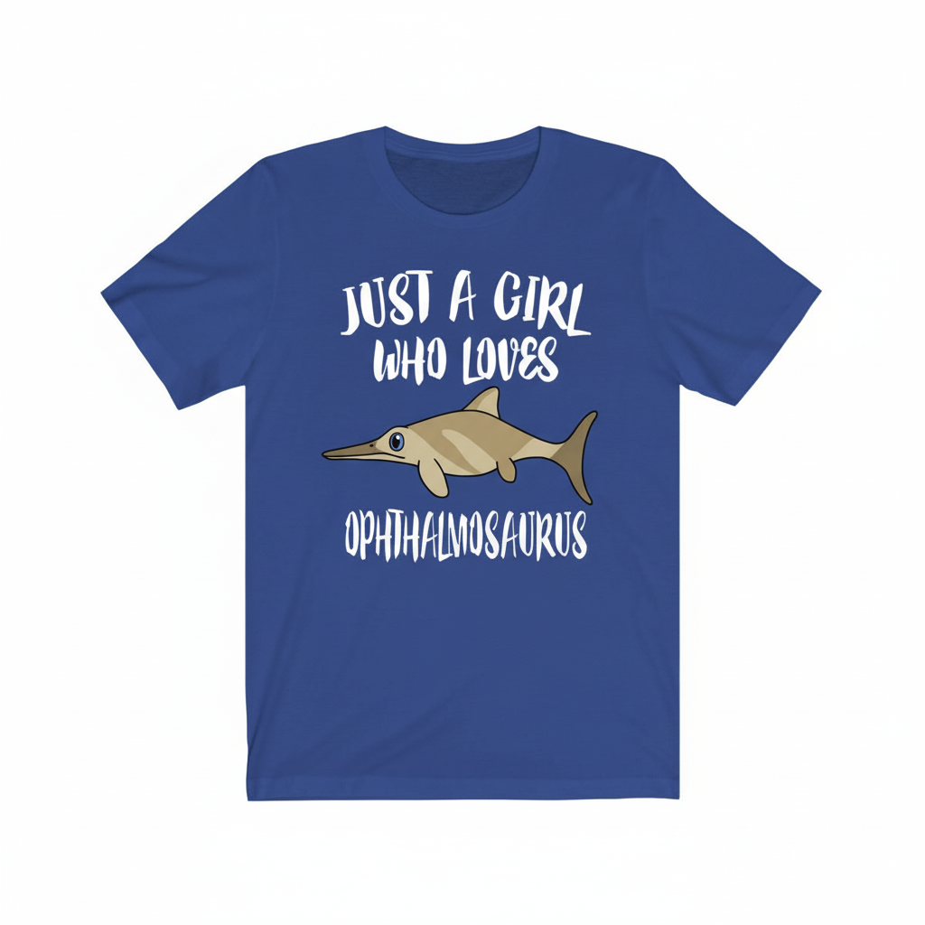Ophthalmosaurus Dinosaur T-Shirt for Girls - ophthalmosaurus print design