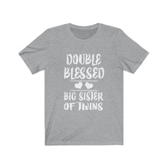 Double Blessed Big Sister Of Twins Shirt - big sister of twins design