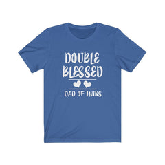Double Blessed Dad Of Twins T-Shirt - twin dad print design