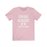 Double Blessed Dad Of Twins Shirt, Dad Of Twins T-Shirt, Father Of Twins Shirt, Twins Father Gift T-Shirt Image 4