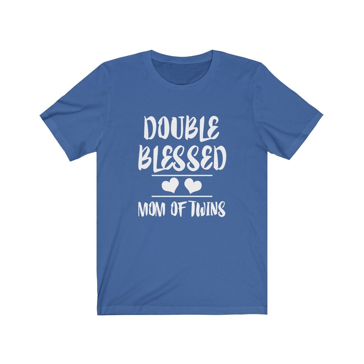 Double Blessed Mom Of Twins T-Shirt - twin mom print design