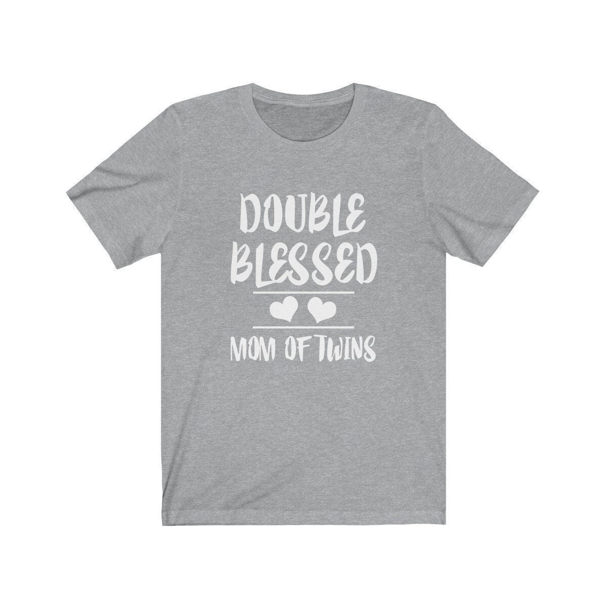 Double Blessed Mom Of Twins T-Shirt - twin mom print design