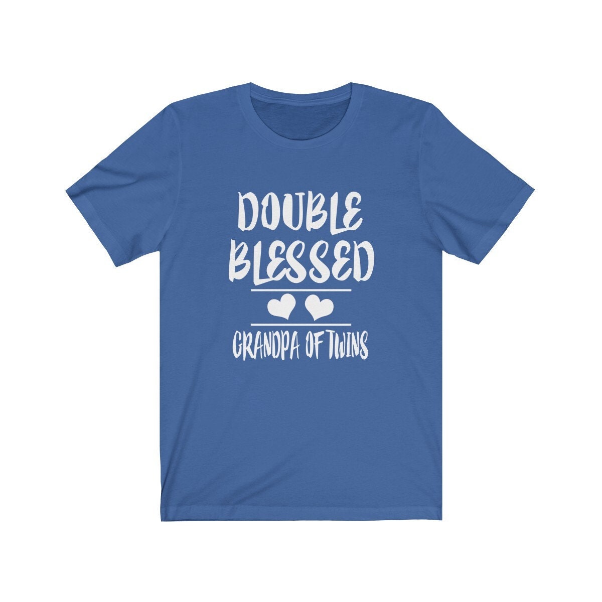 Double Blessed Grandpa Of Twins T-Shirt - twin grandpa print design