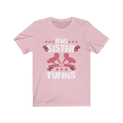 Big Sister Of Twins Family Shirt - big sister of twins design