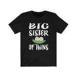 Big Sister Of Twins Shirt, Big Sister Of Twins Gift, Sister Of Twins Peas Gift T-Shirt Image 2