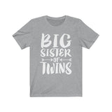 Big Sister Of Twins Shirt, Big Sister Twins Shirt, Twins Sister Shirt, Big Sister Of Twins Gift Announcement, Adult Toddler Kids T-Shirt Image 2