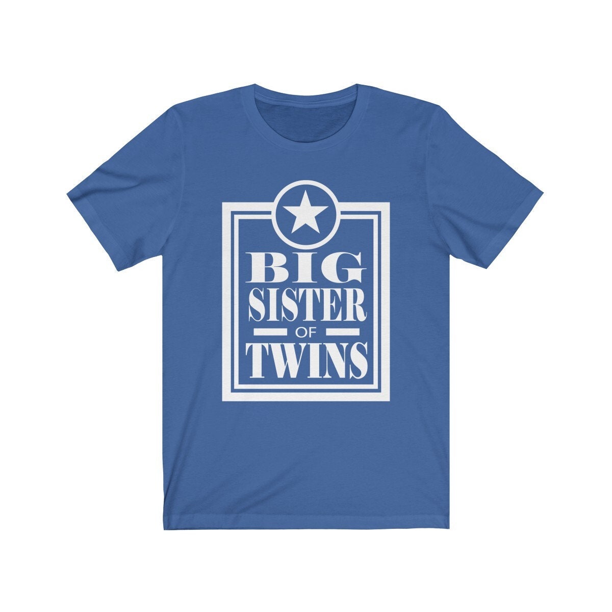 Big sister of twins announcement sibling tee for girl