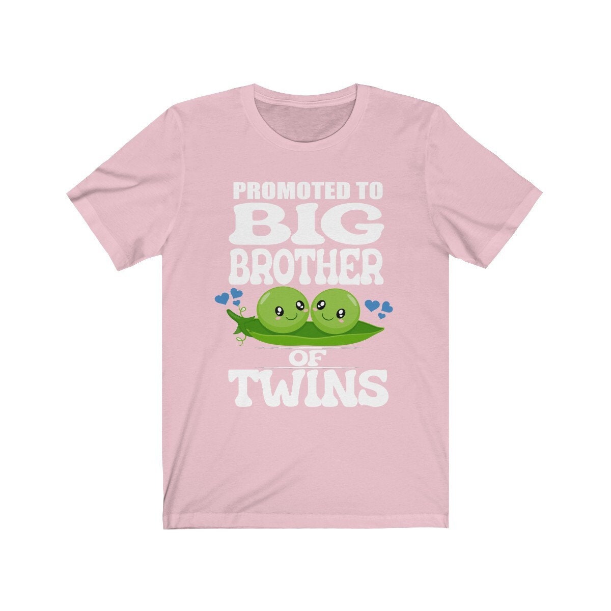 Promoted To Big Brother Of Twins T-Shirt - peas big brother print