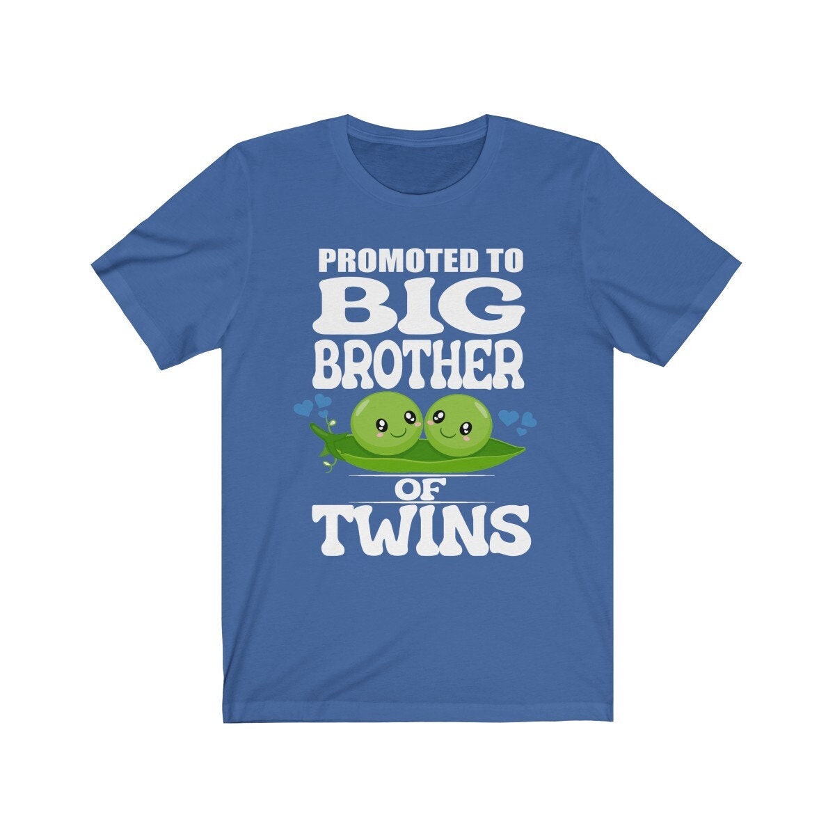 Promoted To Big Brother Of Twins T-Shirt - peas big brother print