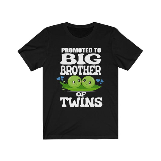 Promoted To Big Brother Of Twins T-Shirt - peas big brother print
