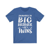 Promoted To Big Brother Of Twins Shirt, Big Brother Of Twins Shirt, Brother of Twins Announcement Peas Gift T-Shirt Image 1