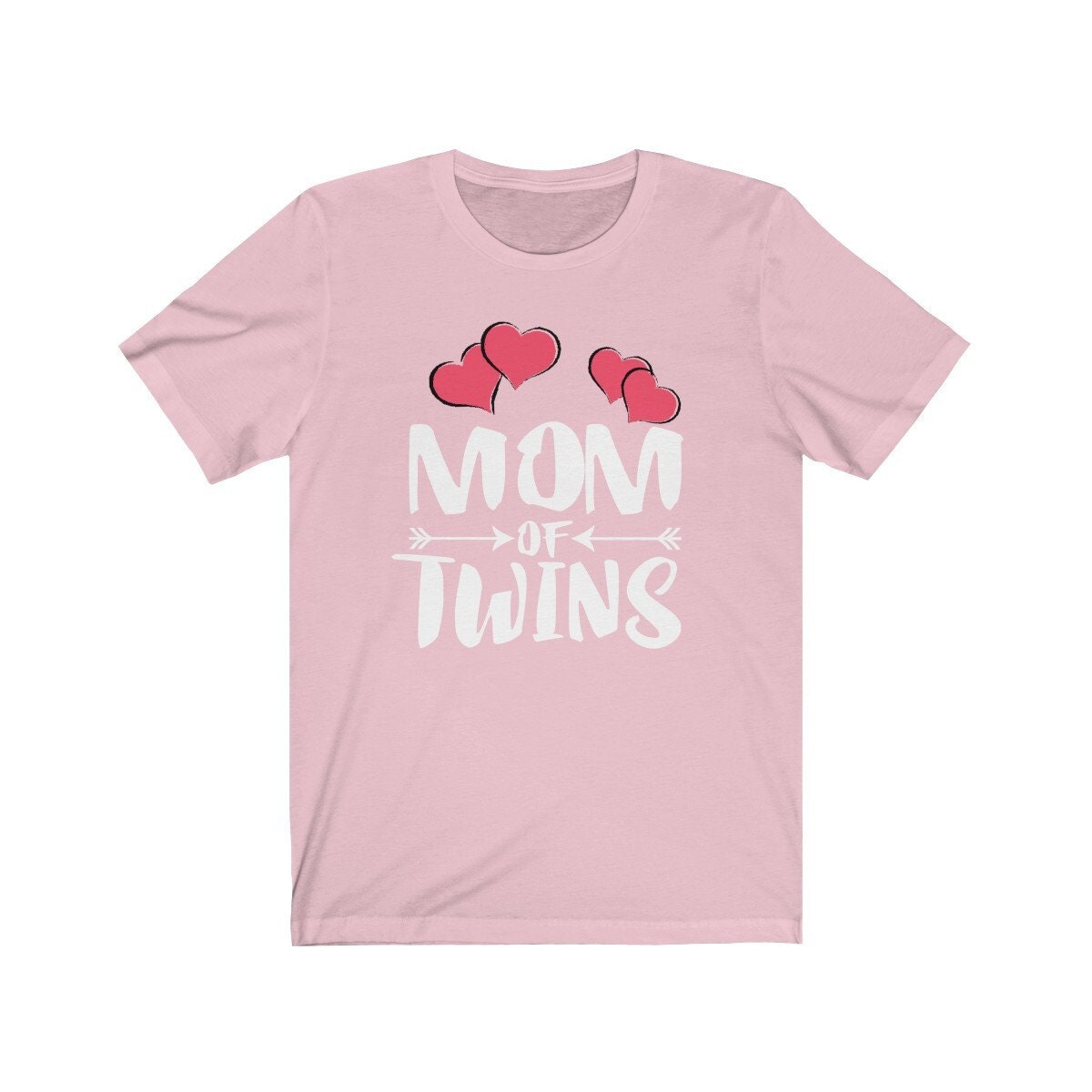 Mom of twins mother announcement gift tee for twin pregnancy