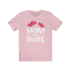 Mom of twins mother announcement gift tee for twin pregnancy