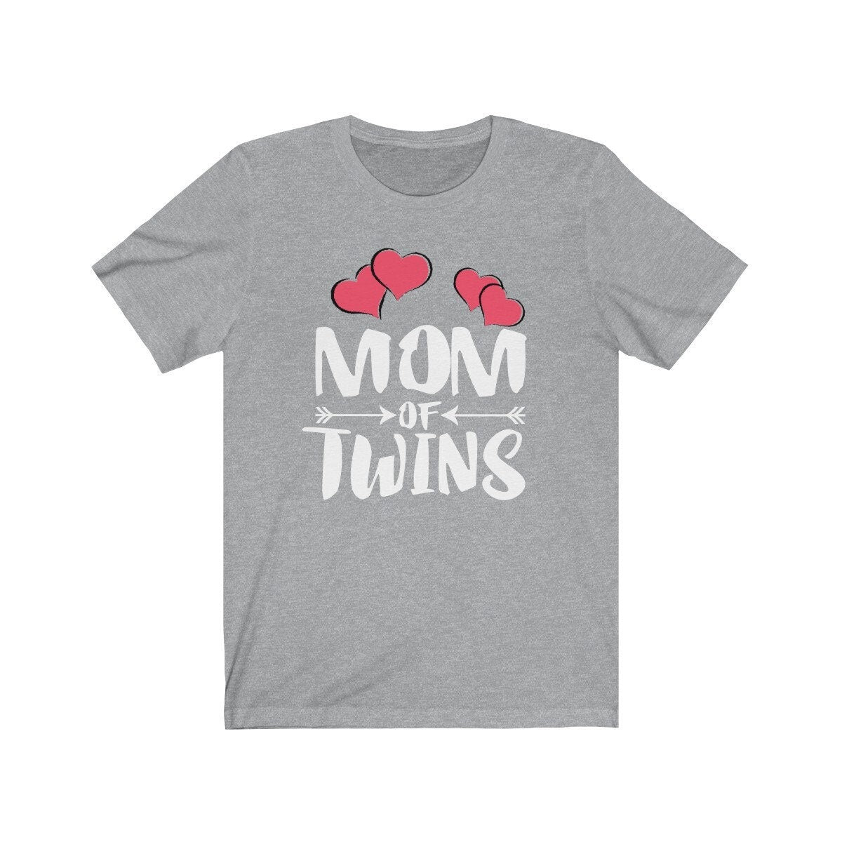 Mom Of Twins Shirt, Mom Of Twins Gift, Mom Of Twins Announcement, Twins Mother Gift T-Shirt Image 1