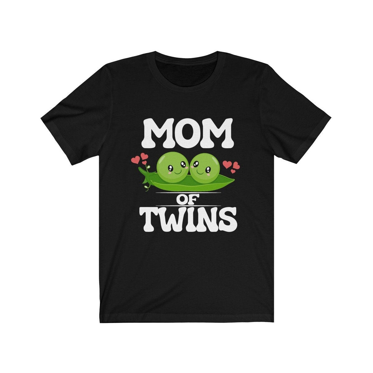 Mom of twins two peas in a pod pregnancy announcement tee
