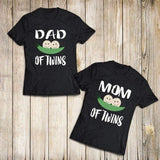 Mom Dad Of Twins Shirt, Mom Of Twins Shirt, Dad Of Twins Shirt, Family Matching Gift T-Shirt Image 1