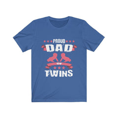 Proud dad of twins father announcement gift tee for twin dad