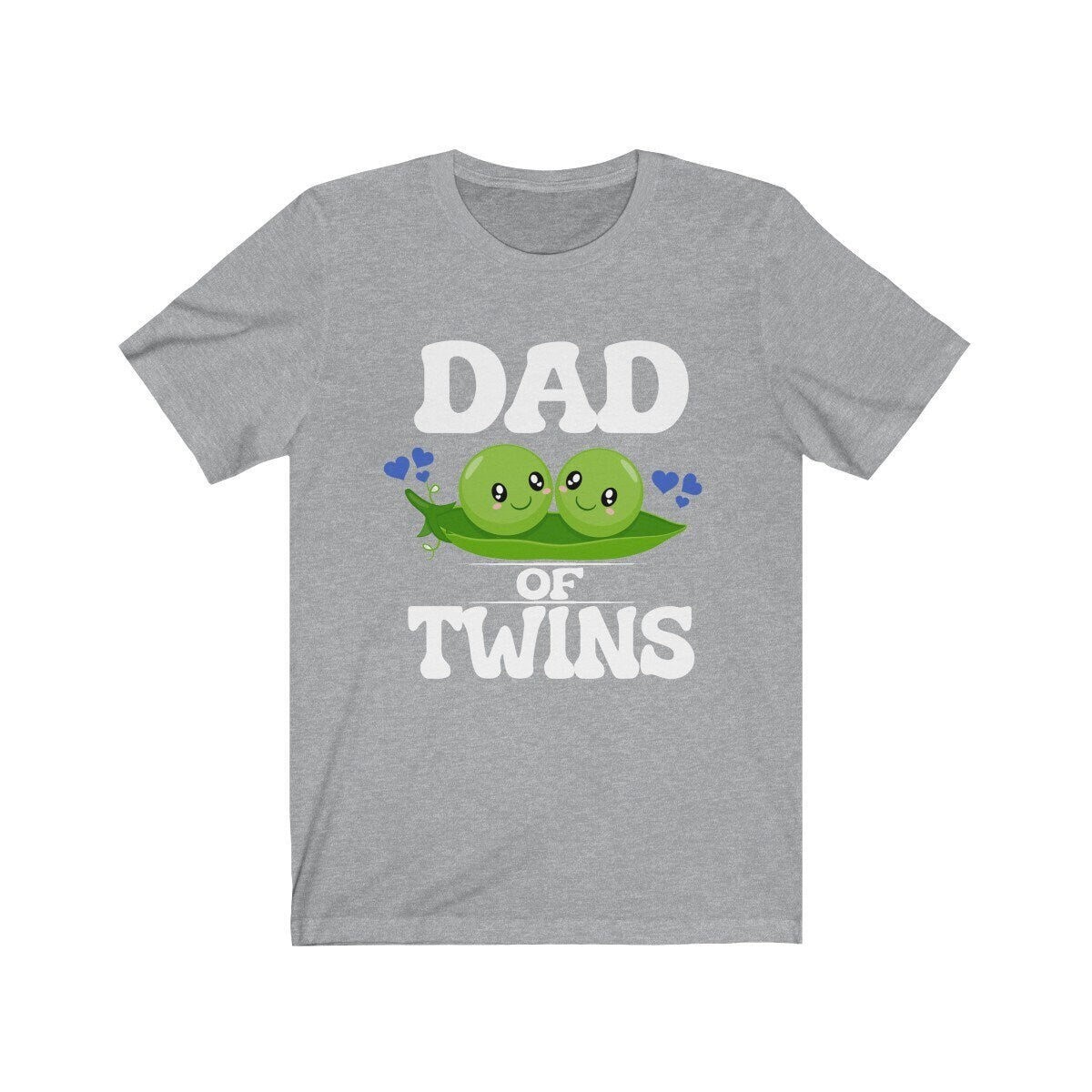 Dad of twins two peas in a pod announcement tee for new father
