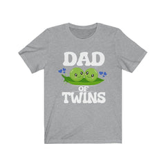 Dad of twins two peas in a pod announcement tee for new father