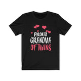 Proud Grandma Of Twins Shirt, Grandma Of Twins Gift, Grandma Of Twins Announcement Grandmother Gift T-Shirt Image 1