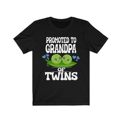 Promoted To Grandpa Of Twins T-Shirt - grandpa of twins print design
