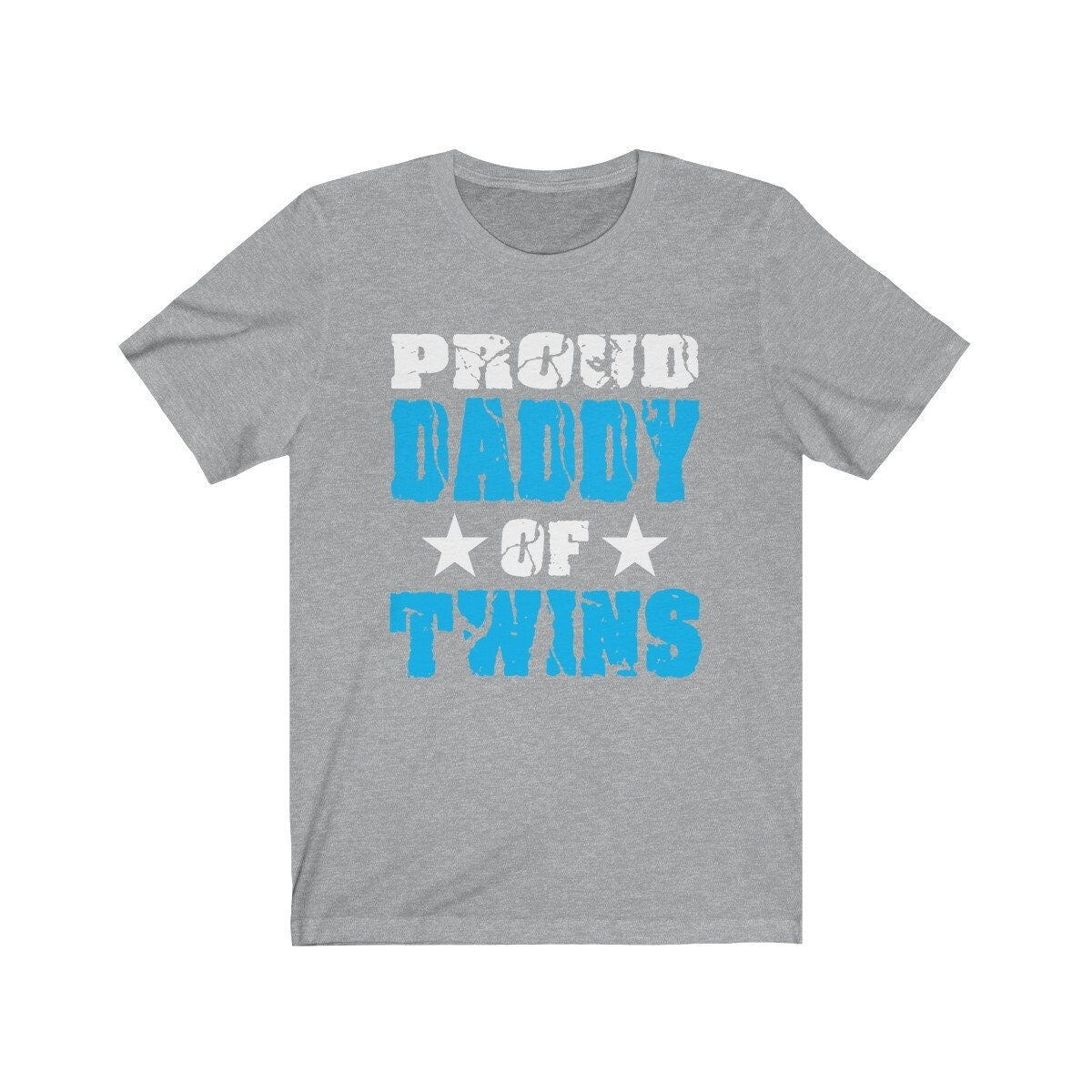 Proud dad of twins father announcement gift tee for twin dad