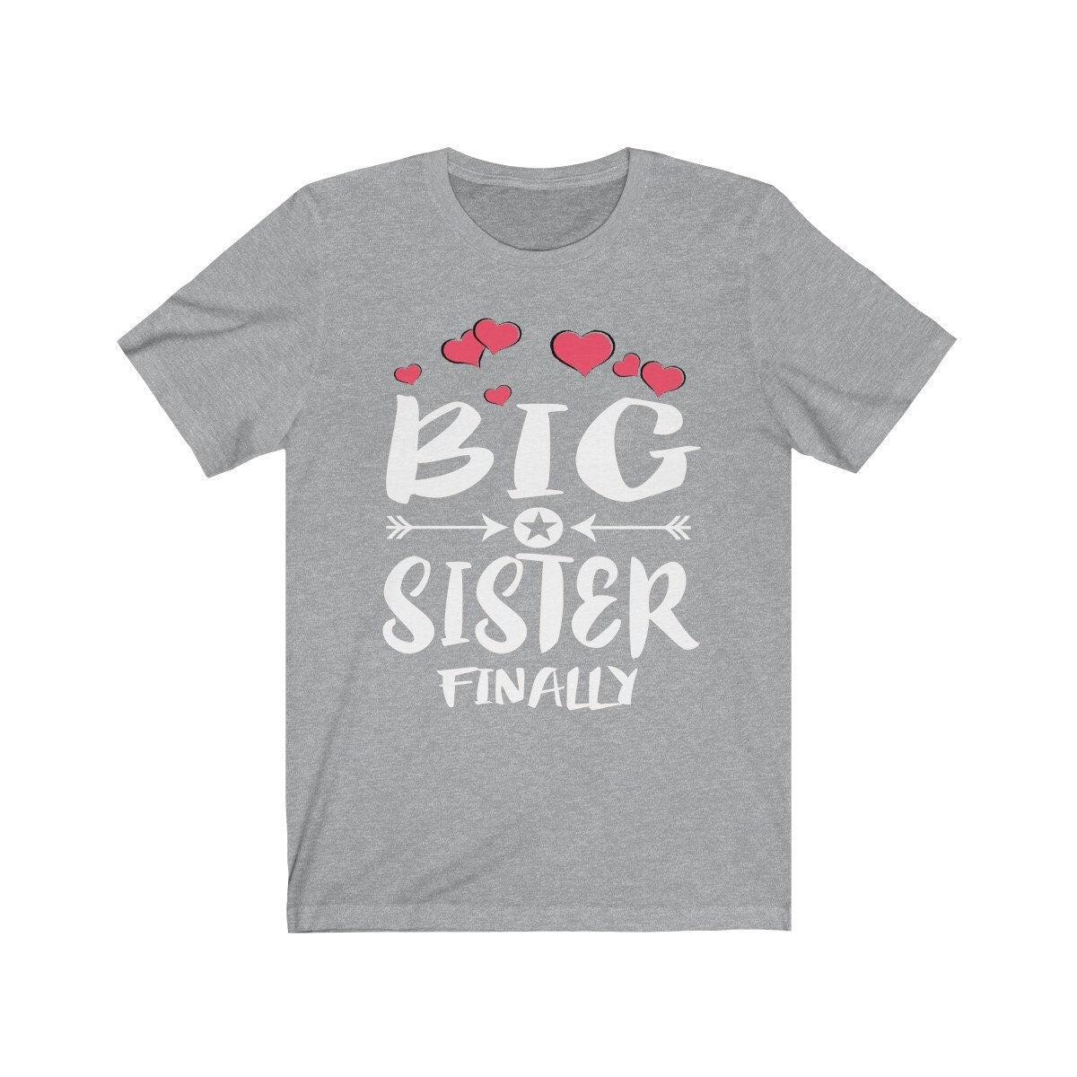 Big sister finally long awaited sibling announcement tee for girl