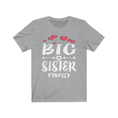 Big sister finally long awaited sibling announcement tee for girl