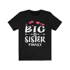 Big sister finally long awaited sibling announcement tee for girl