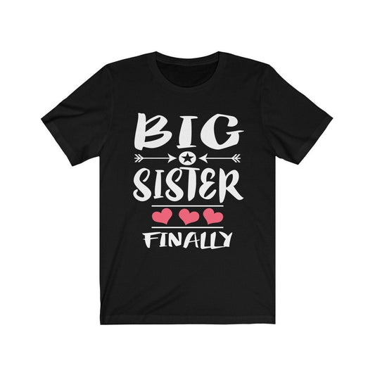 Big sister finally promoted sibling announcement tee for girl