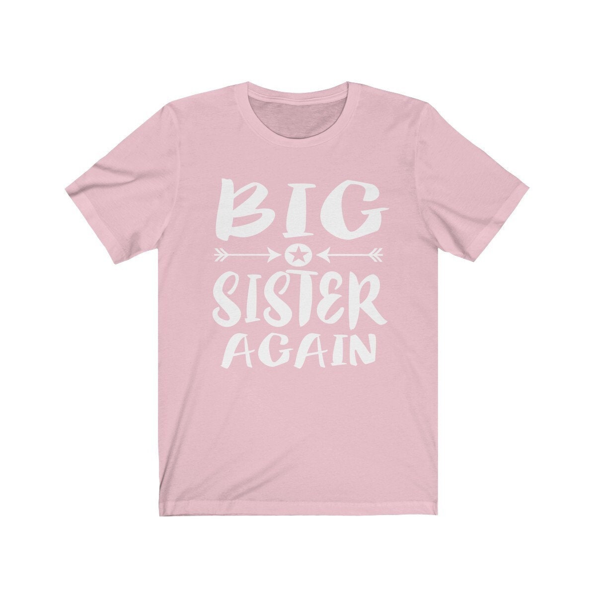 Big sister again sibling announcement tee for second-time sister