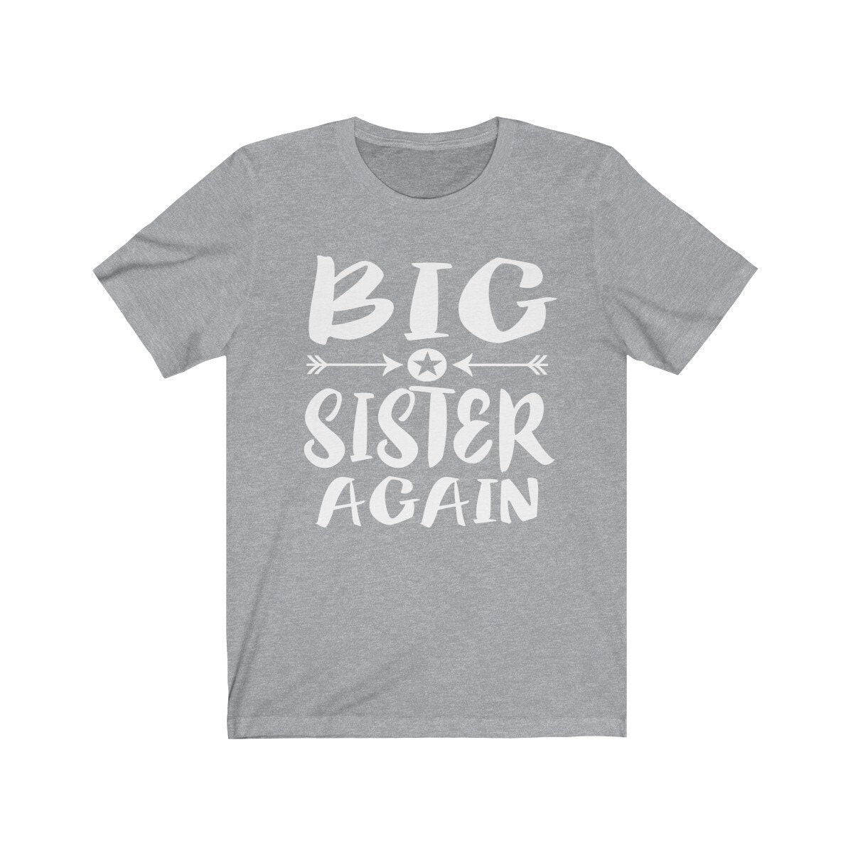 Big sister again sibling announcement tee for second-time sister