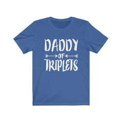 Daddy of triplets three peas in a pod father announcement tee