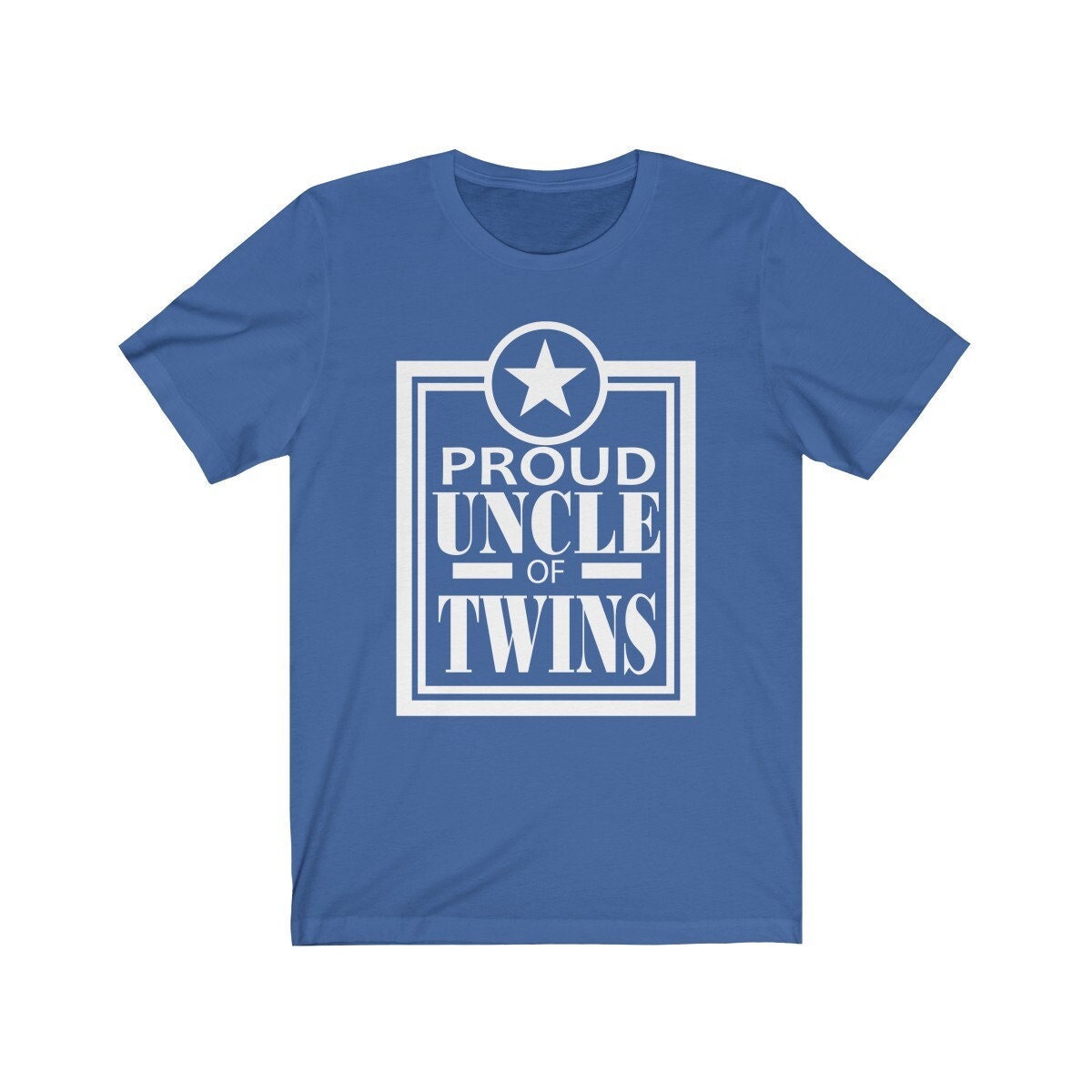 Proud uncle of twins family announcement gift tee for new uncle