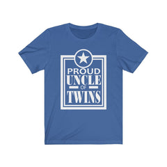 Proud uncle of twins family announcement gift tee for new uncle