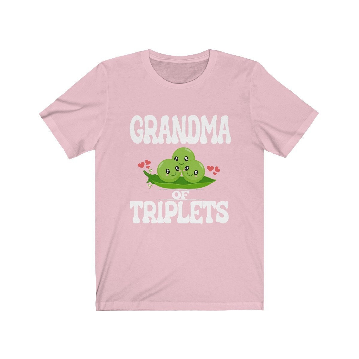 Grandma of triplets three peas in a pod family announcement tee